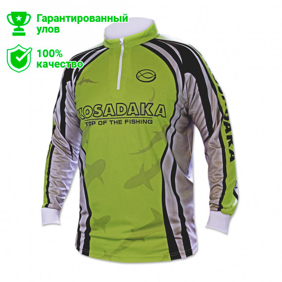 Футболка Kosadaka Серо-зеленая, Sunblock, дл.рукав, S TSSB-011-S TSSB-011-S