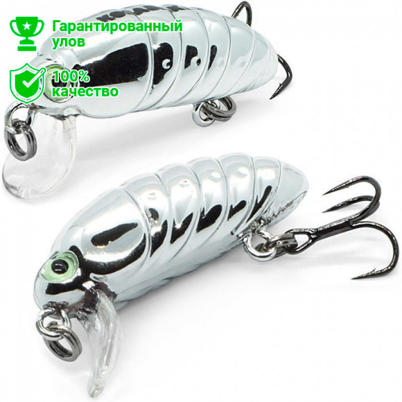 Воблер Kosadaka COCOON xs 32F плав., 32мм, 2.2г, 0.0-0.3м, цв.SIL