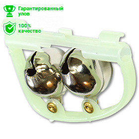 Бубенчик Kosadaka FBLS-11 (50шт), двойной, на вершинку, фосфорный, под светлячок