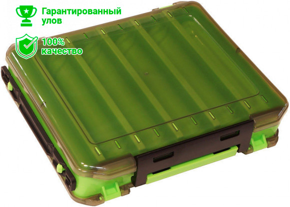 Коробка Kosadaka TB-S31C-GRN, 20*17.5*5см для воблеров, двухсторонняя, зелёная