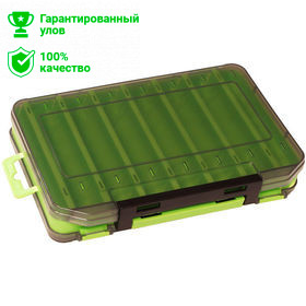 Коробка Kosadaka TB-S31D-GRN, 20*13.5*3.5см для воблеров, двухсторонняя, зелёная
