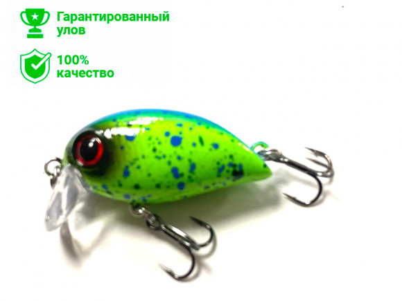 Воблер Kosadaka Hickory SSR 34F плав., 34мм, 3.7г, 0-0.2м, цв.BKK 