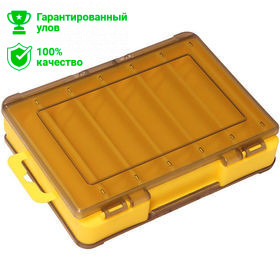 Коробка Kosadaka TB-S31E-Y, 14*10.5*3см для воблеров, двухсторонняя, жёлтая