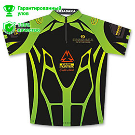 Футболка Kosadaka с коротким рукавом черно-зеленая Sunblock р. 4XL