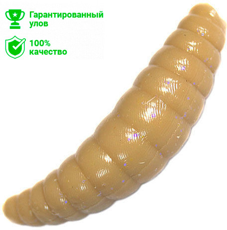 Приманка силик. Kosadaka MAGGOT 40, банка (8шт), запах сыра, цвет CP (capuchino) MGG-040-CH-CP