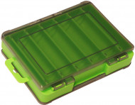 Коробка Kosadaka TB-S31E-GRN, 14*10.5*3см для воблеров, двухсторонняя, зелёная