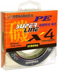 Леска плетеная Kosadaka Super Pe X4 150м 0.40мм