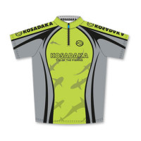 Футболка Kosadaka с коротким рукавом серо-зеленая Sunblock